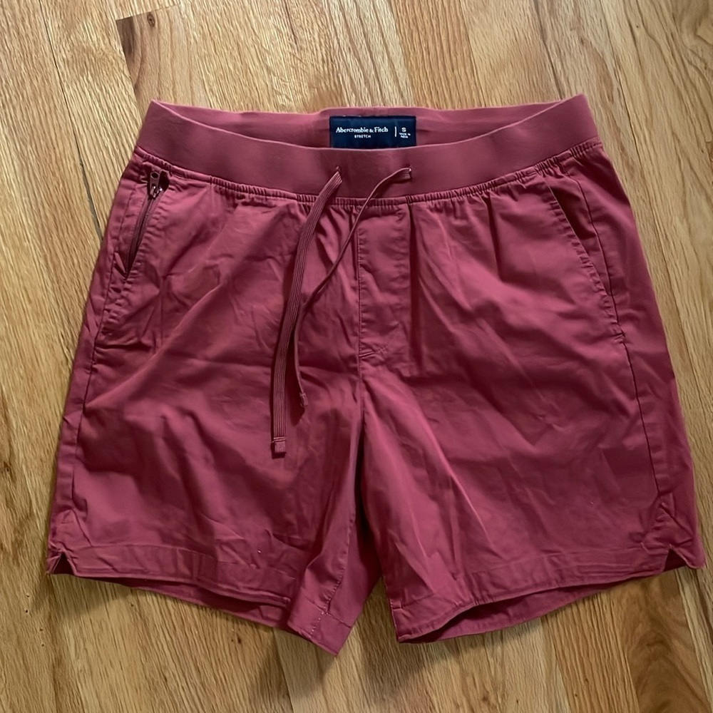 Abercrombie & Fitch Men All Day Pull On Shorts Zipper Tech Pocket Small